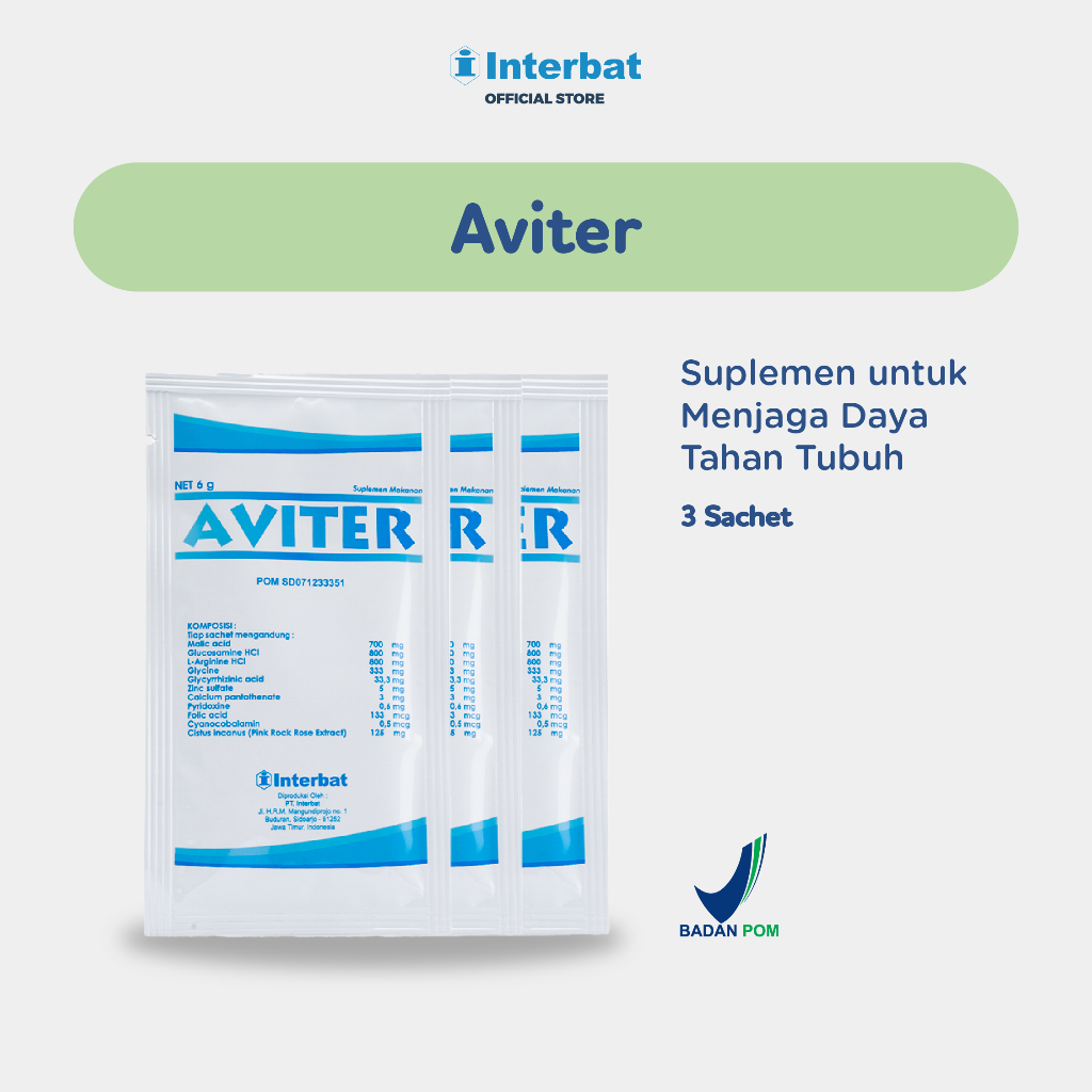 Aviter 3 Sachet - Suplemen untuk Menjaga Daya Tahan Tubuh