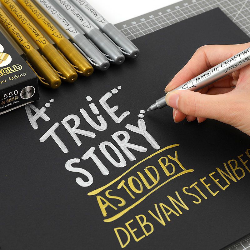 

Metallic Pen Baoke Gold Silver Pen Marker Spidol metalik emas perak baoke Spidol Ban Motor Mobil Paint Marker Permanent