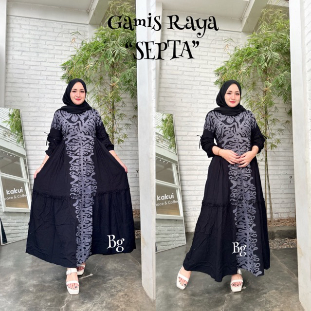 Gamis Raya Twill Ori Bg Motif Septa