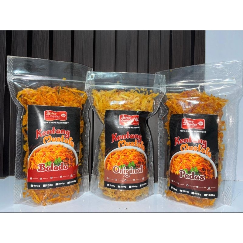 

KENTANG MUSTOFA KRISPI 100-250-500GRAM DAN 1KG RASA BALADO-ORIGINAL-PEDAS