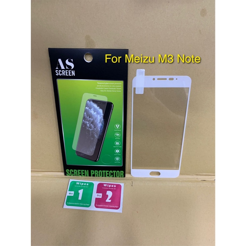Tempered Glass Full 2.5D Meizu M3 Note | Meizu M5 Note persamaan Lem Pinngir