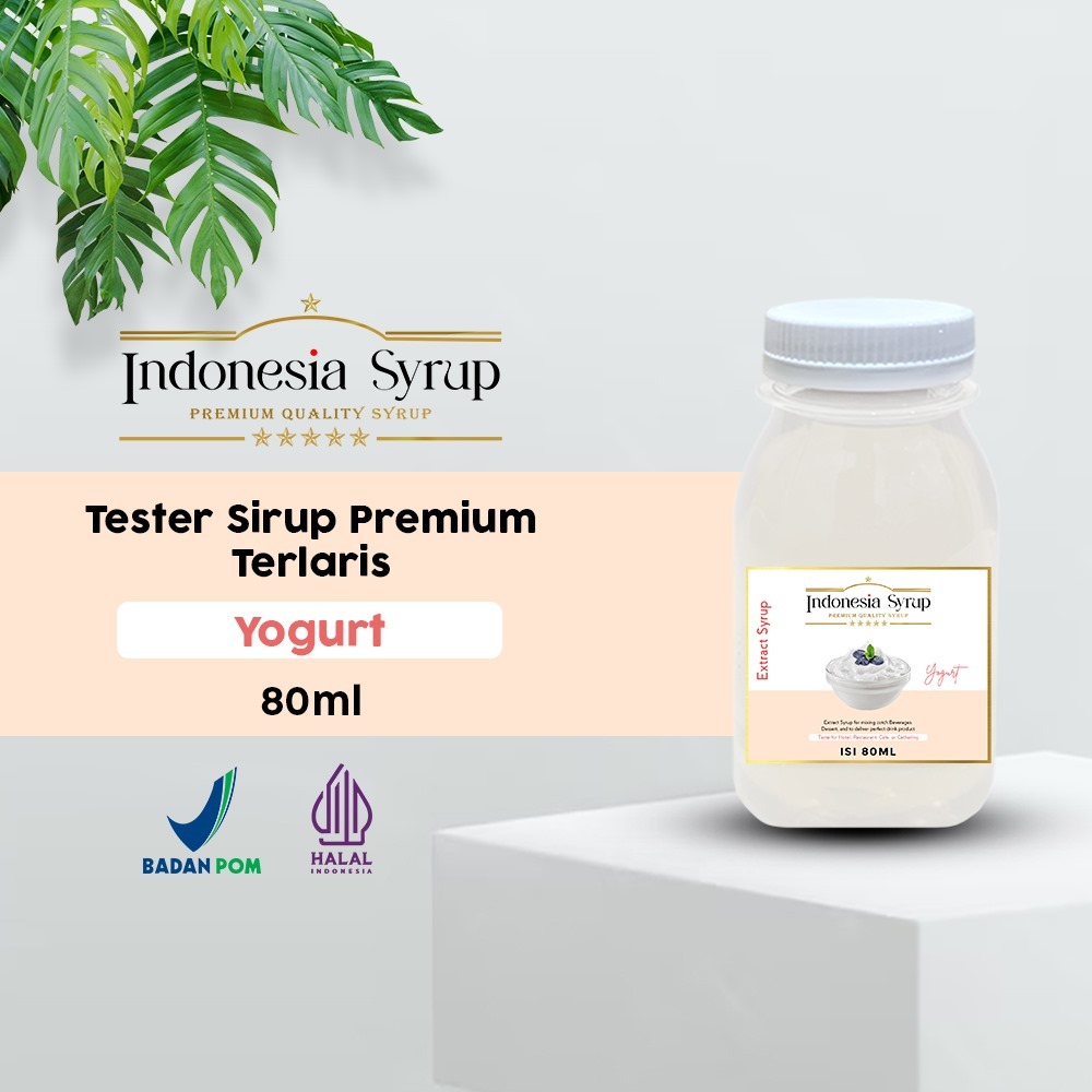 

Sirup Premium Rasa Yogurt Minuman Sirop Flavoured Syrup Halal BPOM 80 ml Indonesia Syrup Omura Powder
