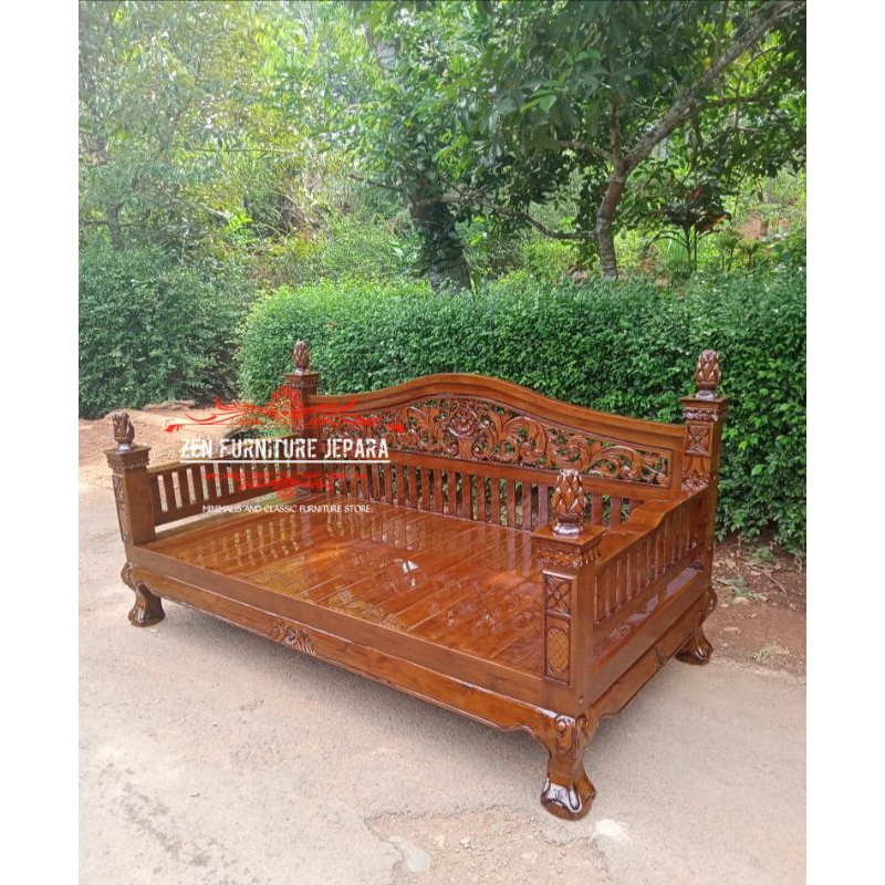 bale bale jati ukir, bale bale jati, bangku ukir