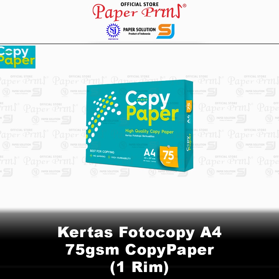 

KODE PRODUK WC7F96642 Kertas Fotocopy HVS A4 75gr CopyPaper 1 Rim