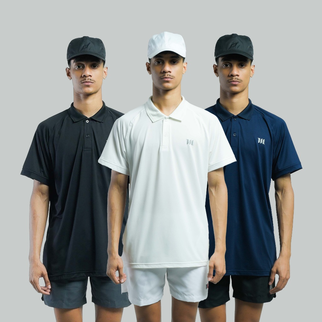 Welds Polo Shirt Essentials - Pakaian Olahraga Pria Tennis Golf Dry Fit Kaos Kerah Kasual
