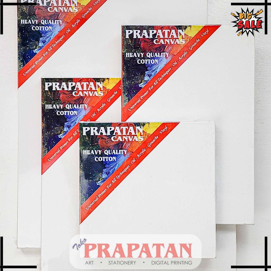 

EXTRA DISKON Kanvas lukis prapatan spanram 5x5cm