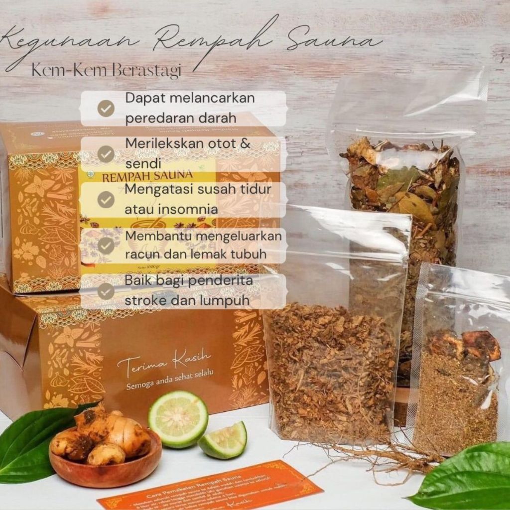 

Herbal Rempah Sauna Premium - Atasi Insomnia, Relaksasi Otot & Sendi