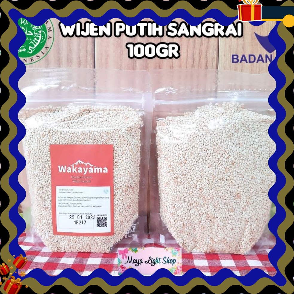 

BELANJA CERDAS Wijen sangrai 1gr white roasted sesame seed taburan wijen putih hitam oven biji wijen matang topping sushi
