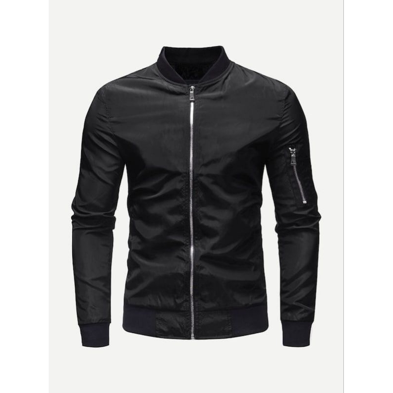 jaket bomber Taslan waterproof costume bordir