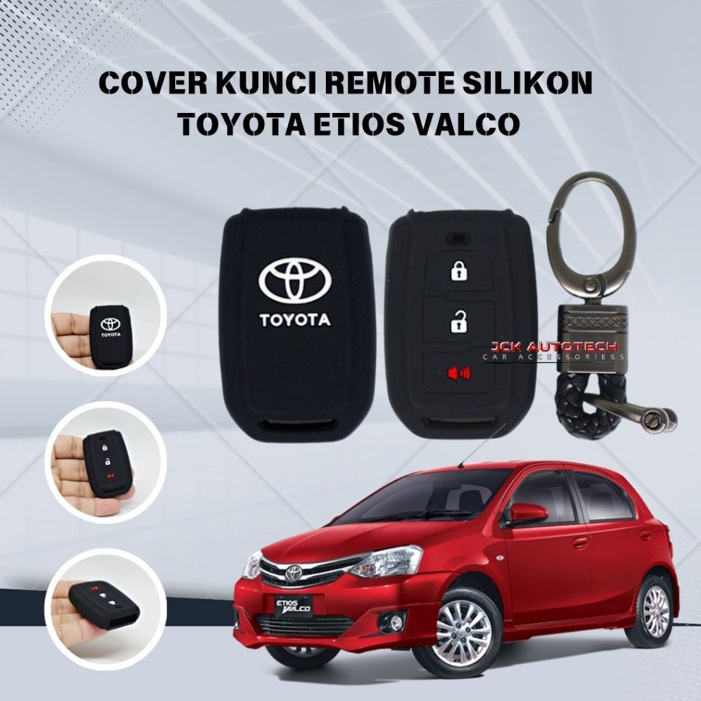 Sarung Kunci Silikon / Cover Kunci Remote Toyota Etios Valco 3 Tombol
