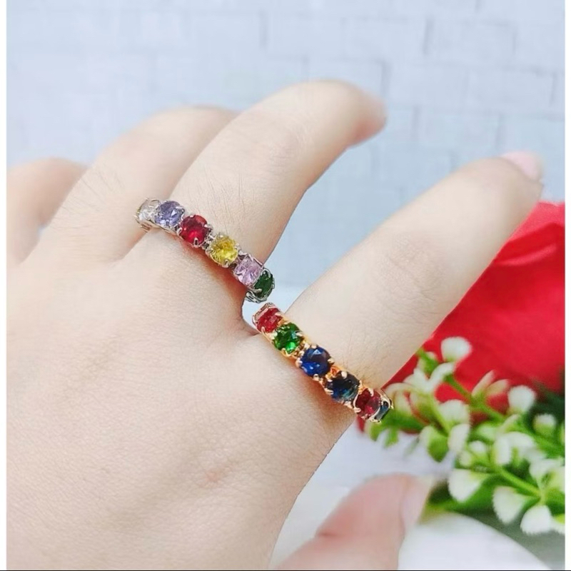 Cincin batu permata warna cincin wanita