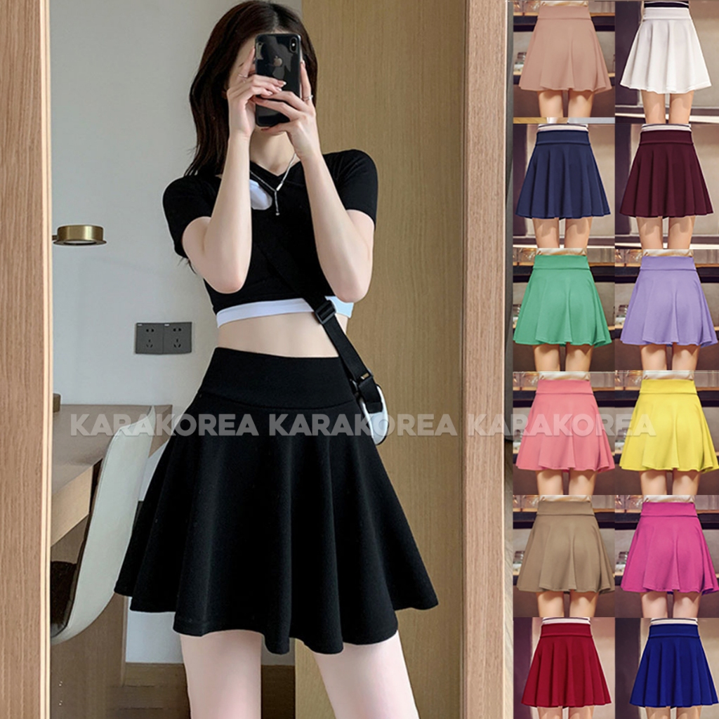 KARAKOREA - 802 Ice Cream Flare Skirt/Rok Mini/Rok flare/Rok pendek/mini Skirt/Rok payung/Rok Lebar/