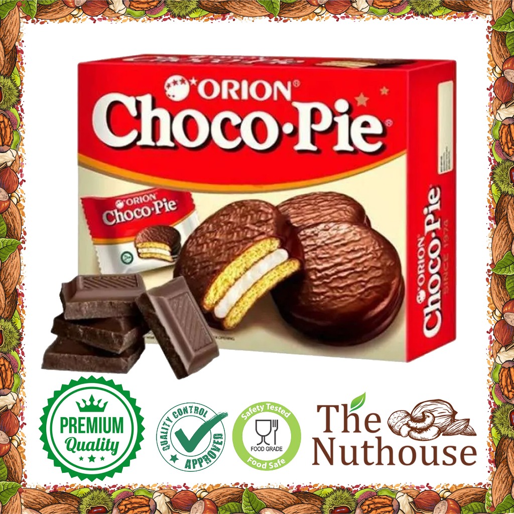 

Delfi Orion Choco Pie Chocolate / Kue Coklat dengan krim marshmallow (12 pack x 30gr) 360gr [HALAL]