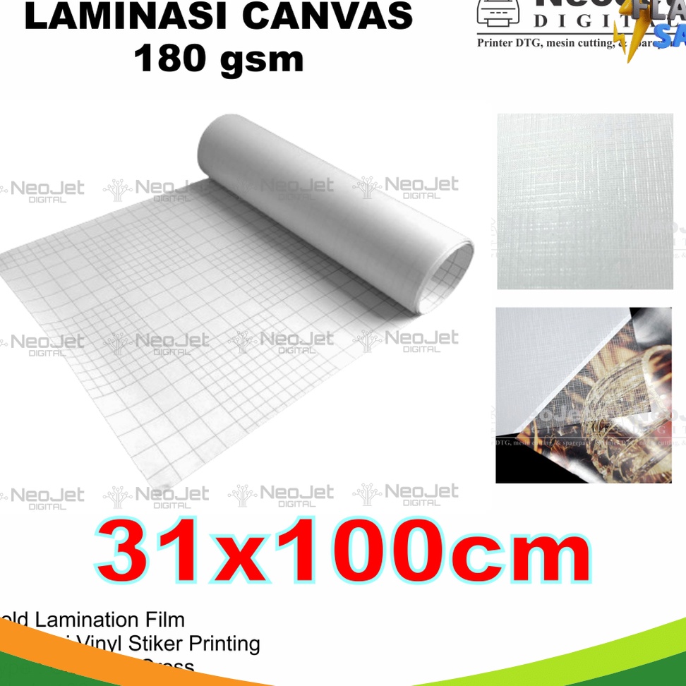 

HARI INI SAJA DISKON BIG Bahan Laminasi Dingin Canvas lebar A3 A3 31 cm panjang 1meter 1 cm Cross Kanfas Kanvas