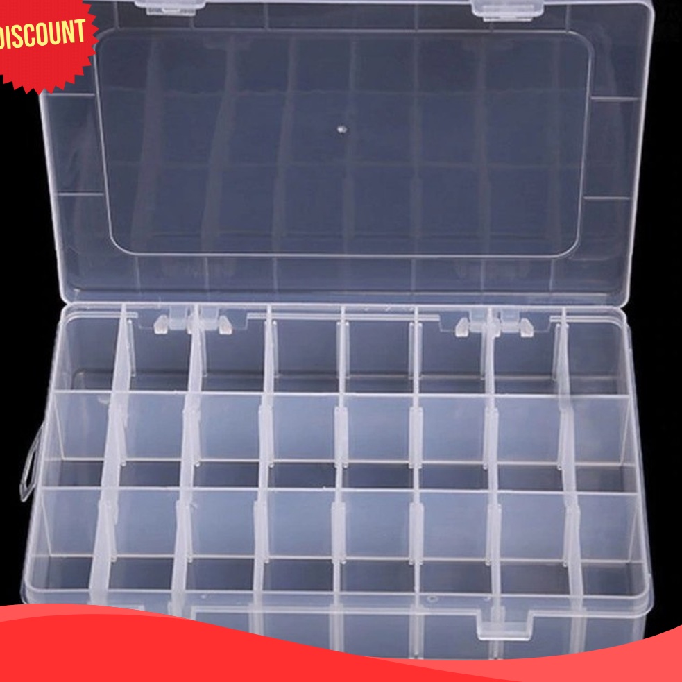 

MURAH LEBAYYYY Kotak Penyimpanan 24 Kotak Square Organize Baut Mur Plastik Storage