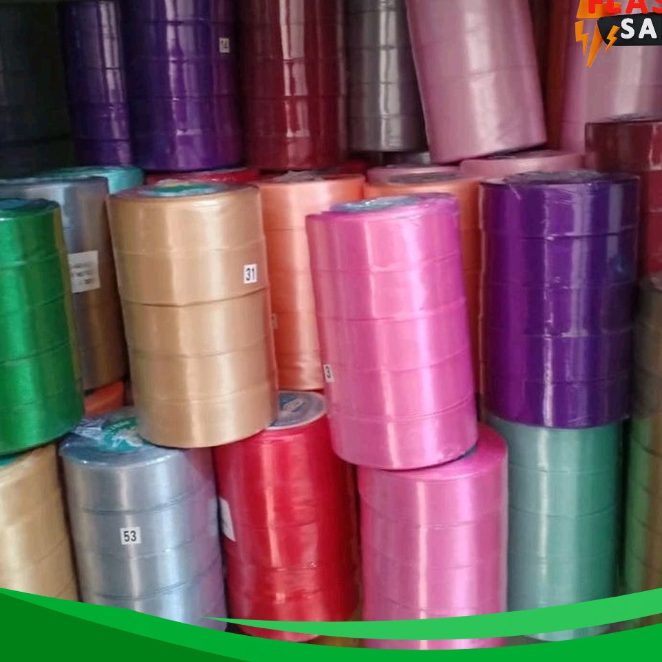 

BONUS MENARIK Pita satin Warna 15 inch 4 cm Per roll pita kado