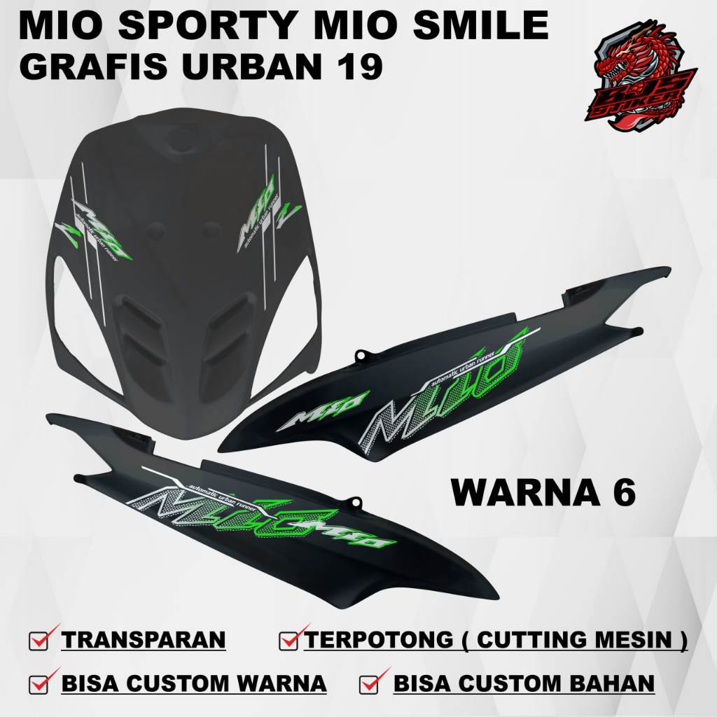 Stiker Sticker Mio Sporty Mio Smile grafis urban 19 - Stiker Sticker Decal transparan uv Mio Sporty 