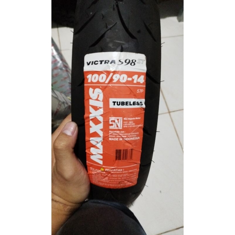 Ban Lexi Belakang Maxxis Victra/Ban Maxxis Victra 100/90-14 Tubles/Ban Belakang Original Lexi/Ban Ma