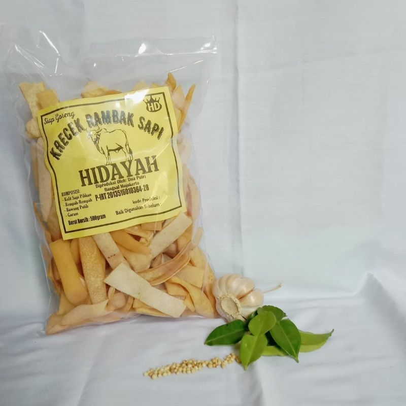 

Krecek Rambak Sapi Mentah Stik Lebar Super 500Gram/ Krecek Rambak Sapi Asli/ Krupuk Kulit Sapi