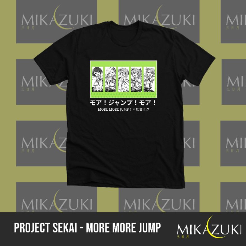 Mikazuki T-Shirt Kaos Game - More! Jump! More! / MORE MORE JUMP! / MMJ / Hatsune Miku [Project Sekai