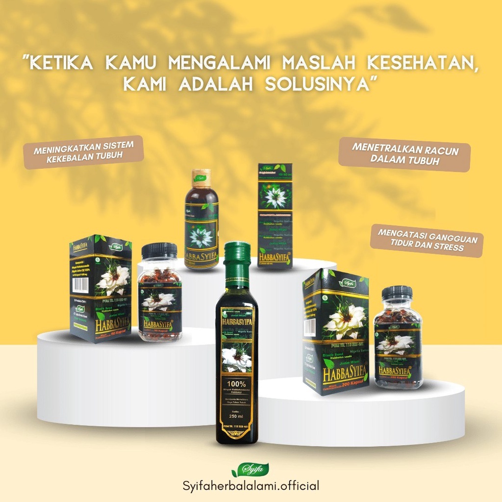 Minyak Habbatussauda Habbasyifa Cair 250ml / Jinten Hitam Cair Original syifa