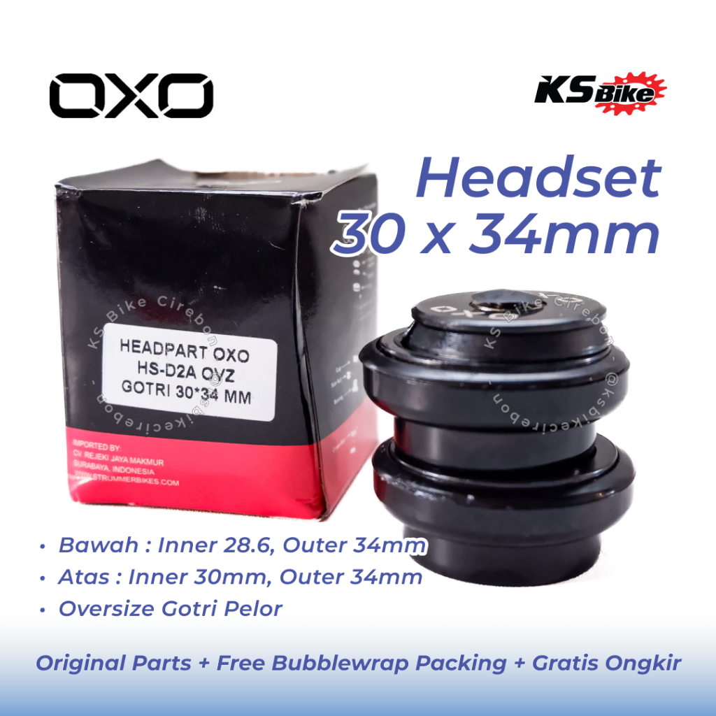 Headset Kom Fork Sepeda Oversize 30 x 34mm OXO HS-D2-A Pelor Gotri Komfork Sepeda Gunung Federal KS 