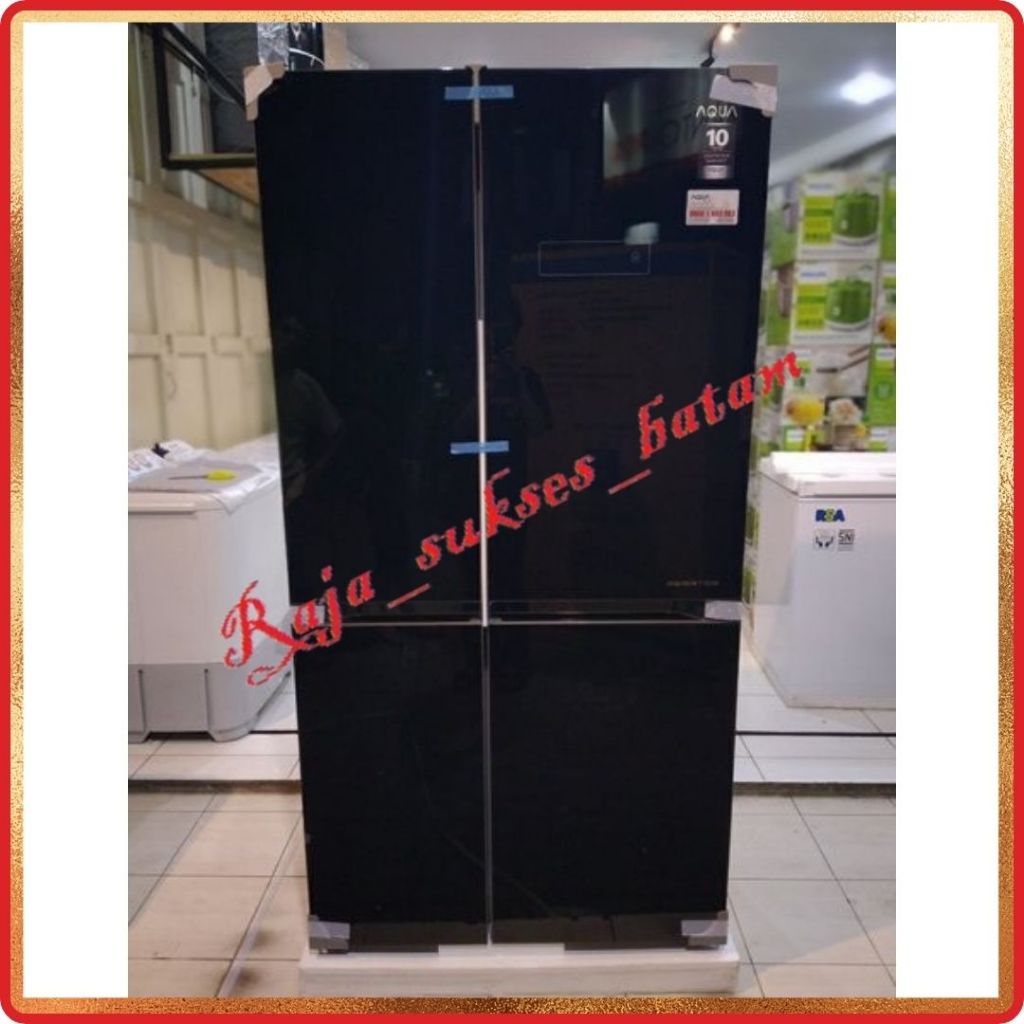 AQUA AQR-575IG Kulkas SIDE BY SIDE Sanyo Inverter AQR575 Resmi 575IG BATAM