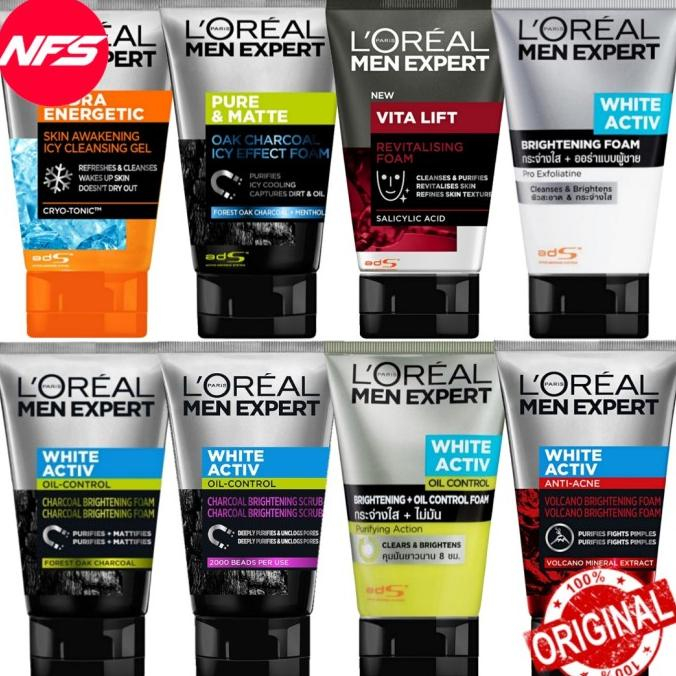 Loreal Men Expert Facial Foam 100 ml-Pure&Matte-Vita Lift-White Activ