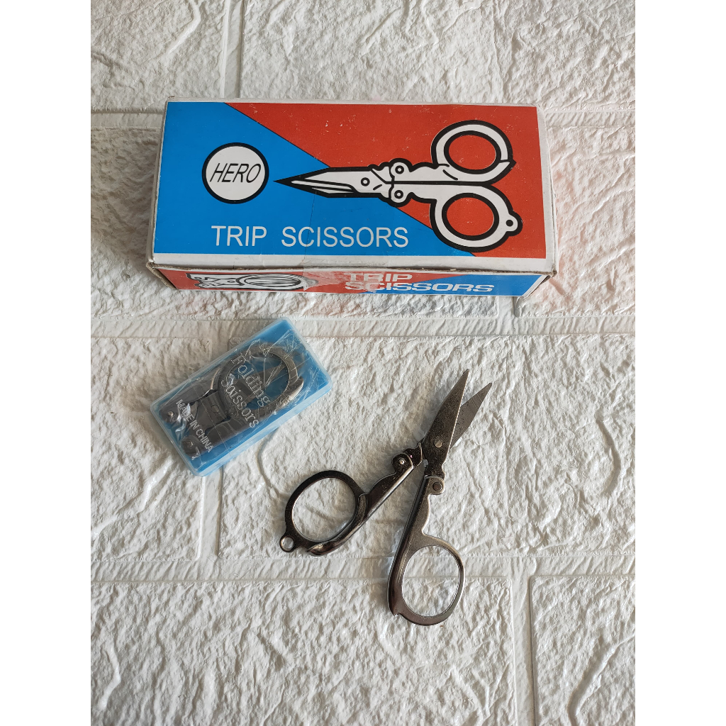 

(A25) Gunting Kecil Lipat - Gunting Saku Mini Stainless - Folding Scissors Hero Trip