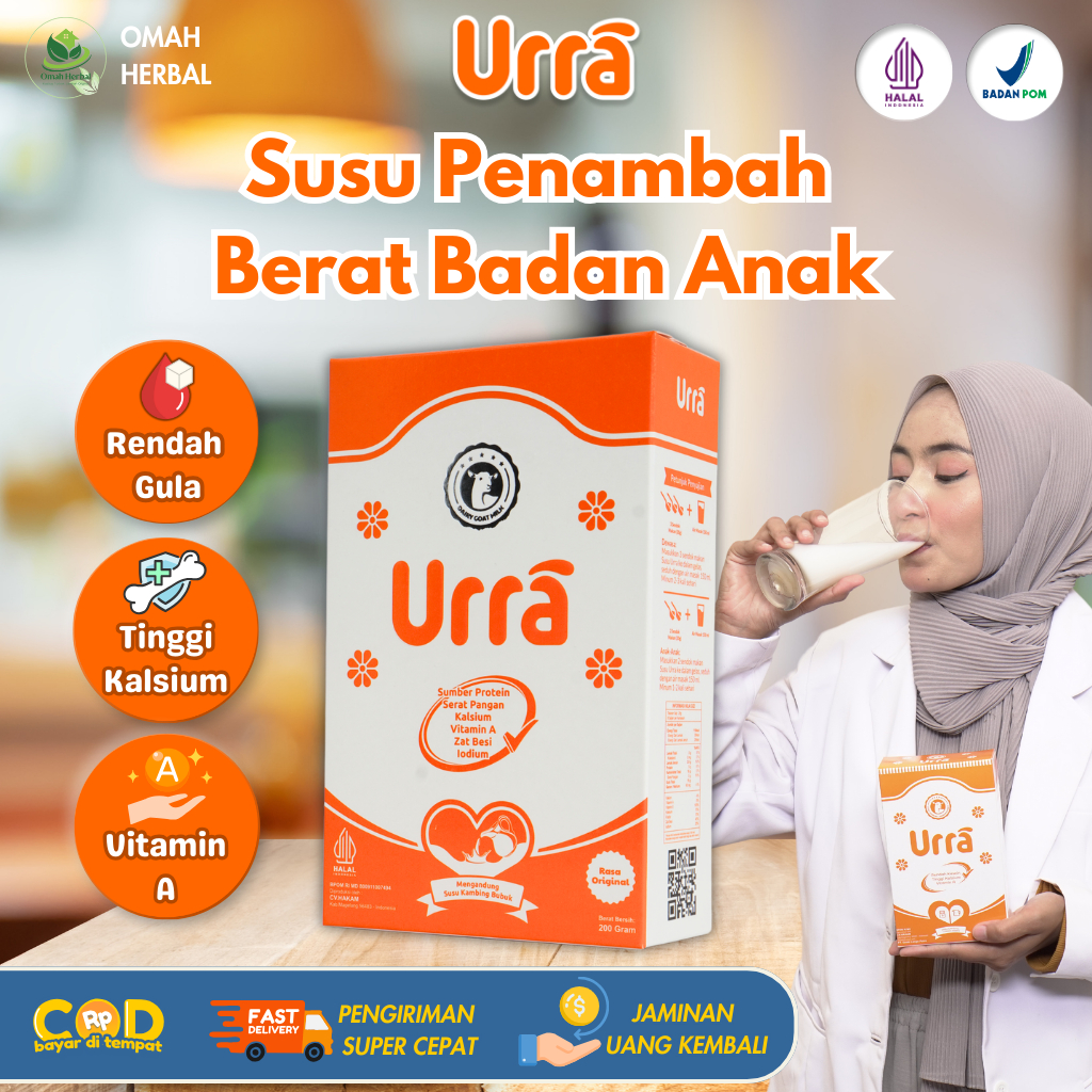 

Susu Urra Original Penambah Napsu Makan dan Berat Badan Anak dan Dewasa - 4 Box