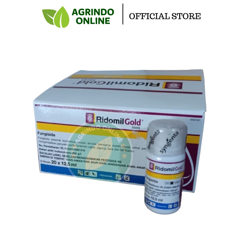 fungisida sistemik Ridomil Gold cair 350 ES - 12,5 ml