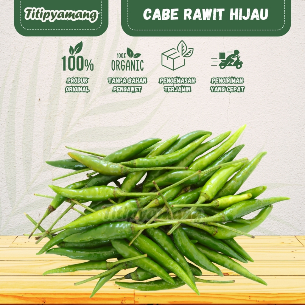 

Cabe rawit hijau Japlak | Cabe rawit hijau petik