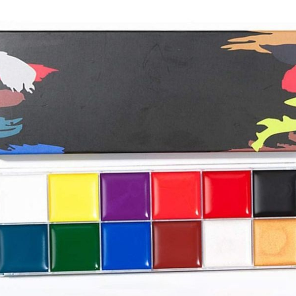 

[TERLARIS] Cat Lukis Wajah 12 Warna | Body Face Painting | Cat Wajah Body Painting Palette Wajah
