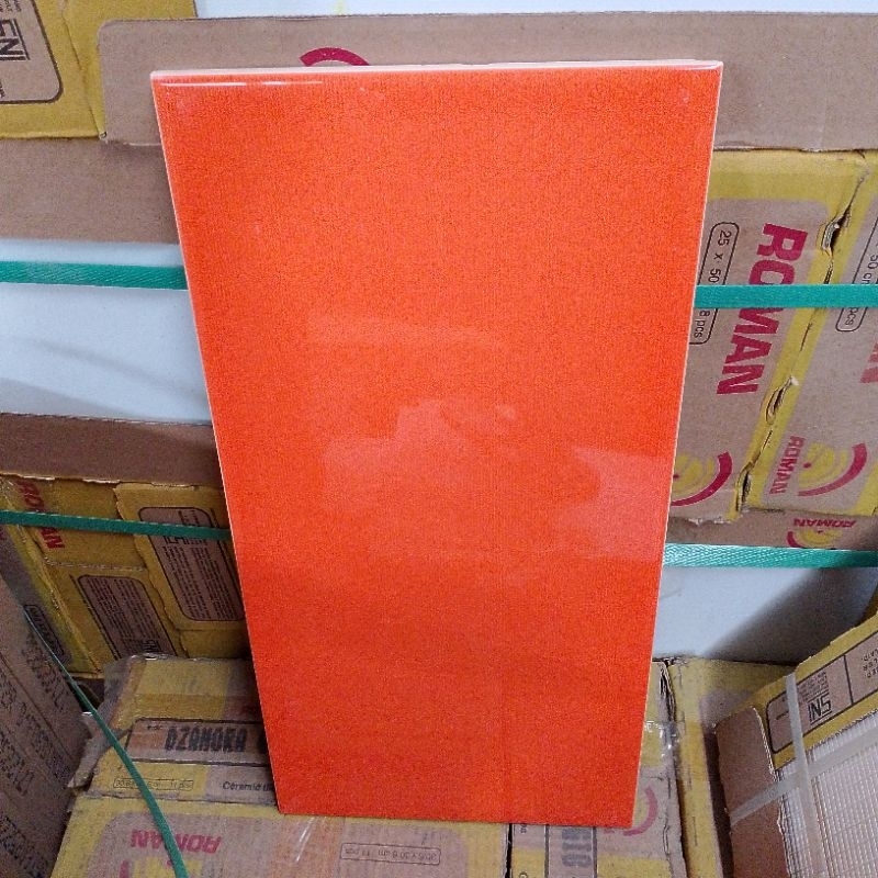 Roman Keramik W52246 Rhapsody Arancio 25x50/Keramik Dinding