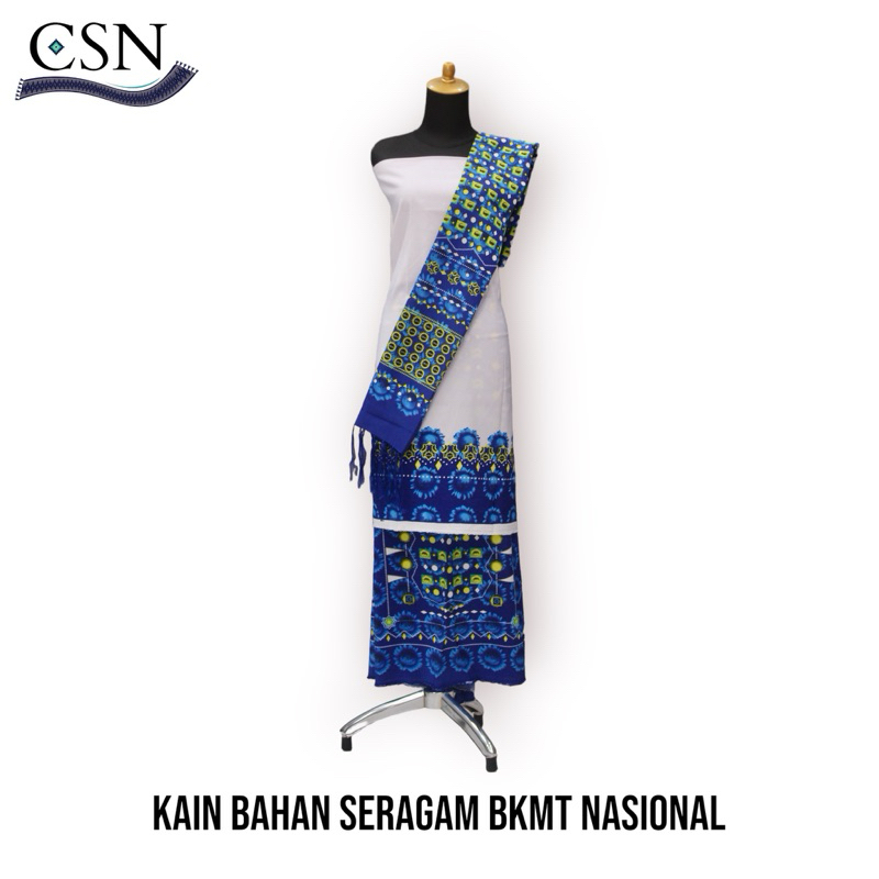 Kain Bahan Seragam BKMT Nasional Setelan 3 in 1 / Bahan Atasan Bawahan dan Selendang BKMT