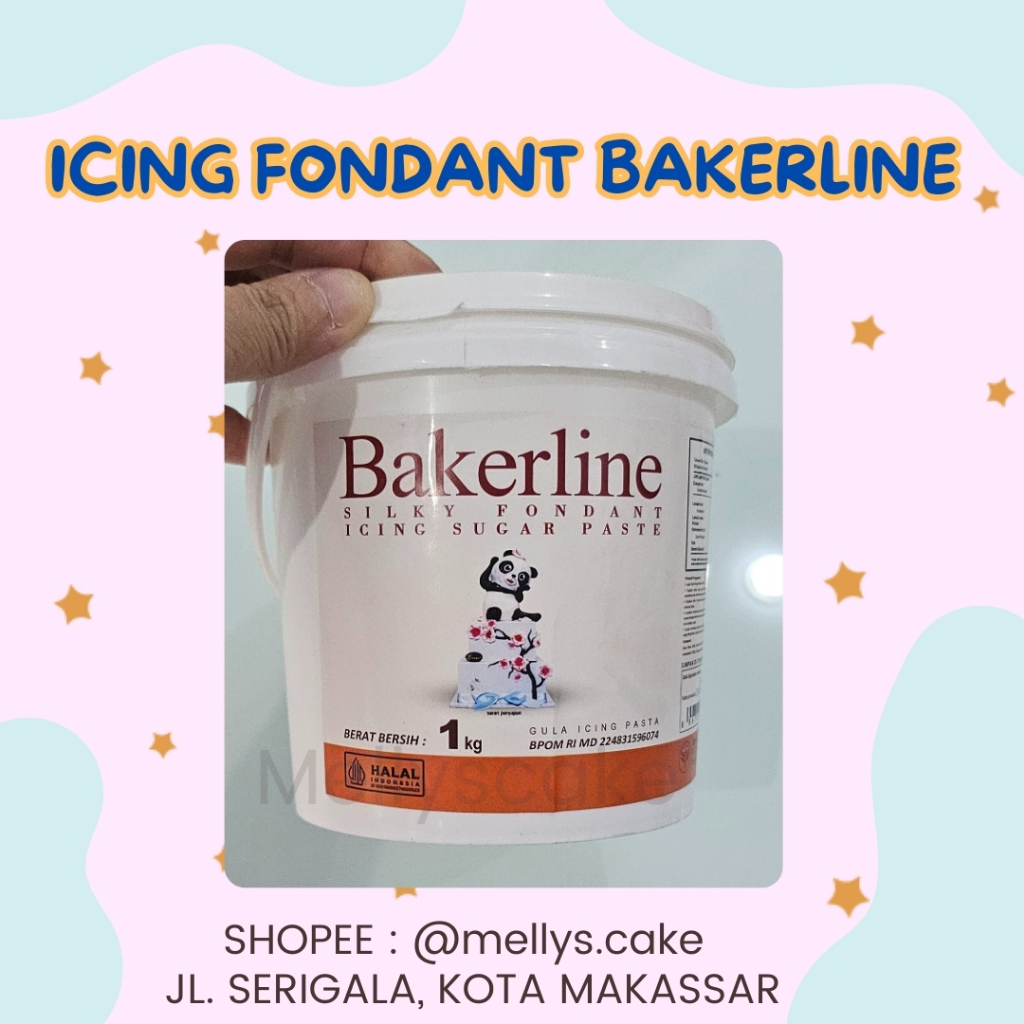 

BAKERLINE SILKY FONDANT 1kg | Fondant Cake | Bahan untuk Dekorasi Kue Ultah, Ulang Tahun, Wedding Cake, Custom Cake