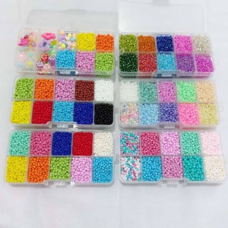 Manik Manik Gelang-Manik Manik Pasir-Manik Manik Pasir 1 BOX(BONUS BENANG ELASTIS)