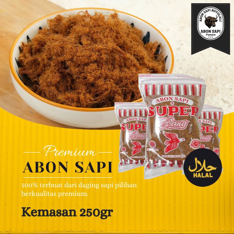 

Abon Sapi Super Elang Kemasan 250gr Gurih Nikmat