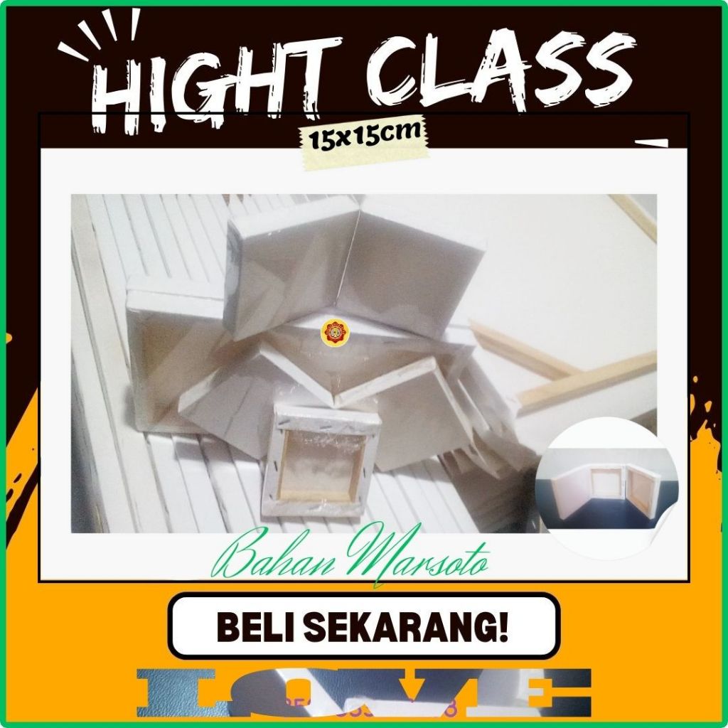 

PROMO! KANVAS LUKIS 15X15 CM | PUTIH-HIGH - Canvas Marsoto Karya Anak Pesantren-Murah & Berkualitas