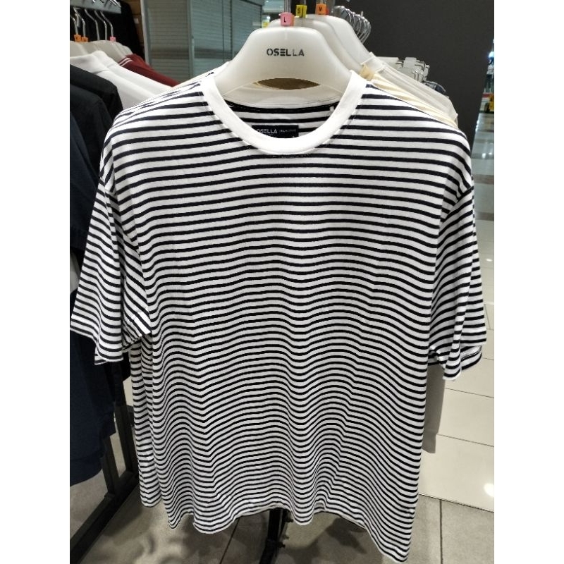 Osella Baju Pria Tshirt Lengan Pendek Stripe Original