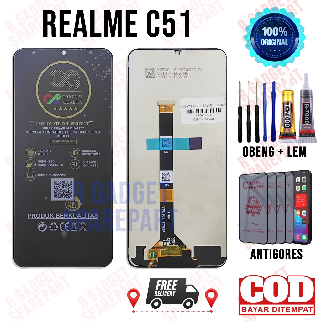 Lcd Realme C51 Original OEM Quality Lcd Touchscreen Realme C51  Fullset