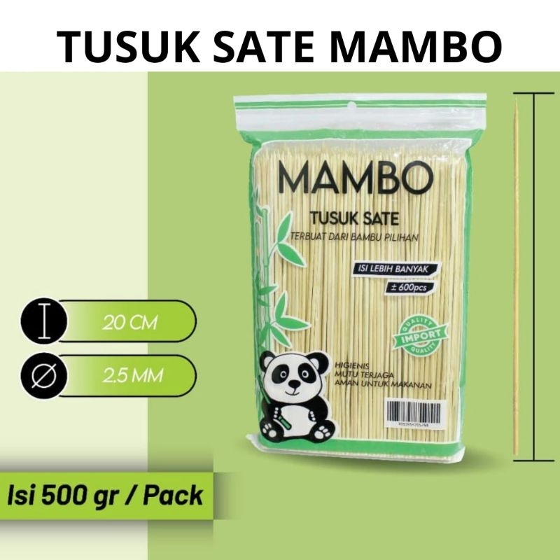 Tusuk Sate Mambo 20 Cm 500 Gr / Tusuk Sate Bambu