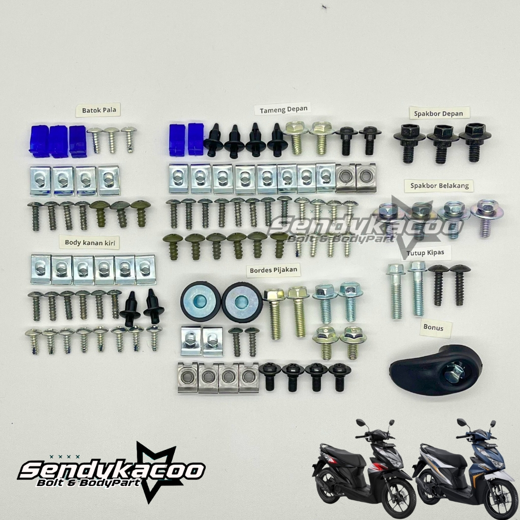 Baut body beat deluxe full set / Baud Full body Honda Beat eSAF 2020