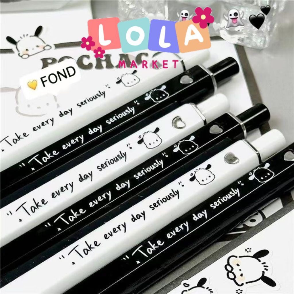 

Pulpen Retractable Gelpen Pena Sanrio 0.5 Hitam lucu