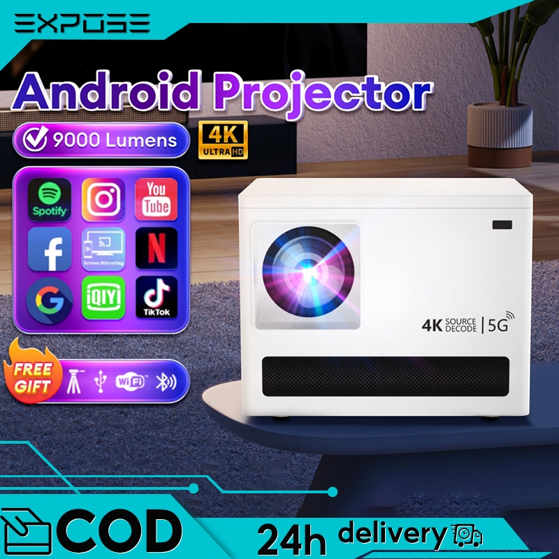 Projector Mini Projector 4k Android Wifi With Bluetooth Portable Mini Projector 9000 Lumens
