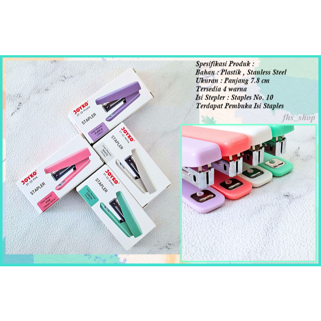 

Staples Pastel Steples Pastel Stapler Pastel Staples Lucu Hekter Aesthetic Joyko ST-22 Pastel Color