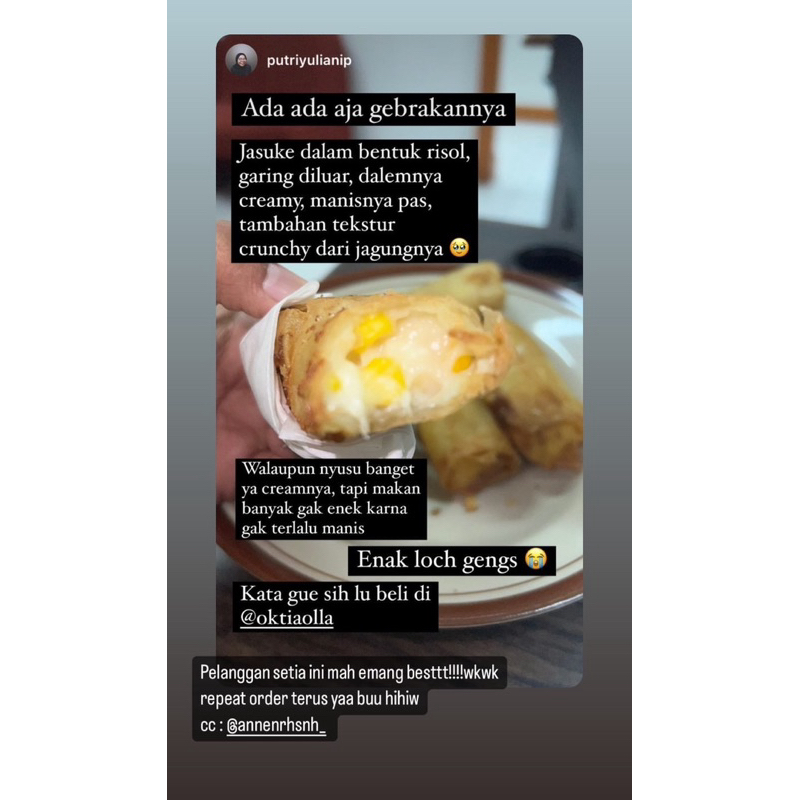 cheezy frozen food Lumpia Jasuke