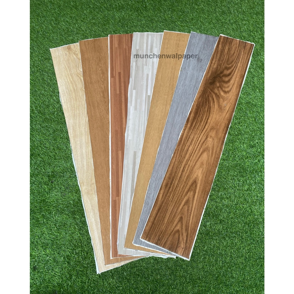 HOT Lantai VINYL Sticker Tebal 1,5mm / Lantai VINYL. Motif Kayu Natural.Cuci Gudang Murah