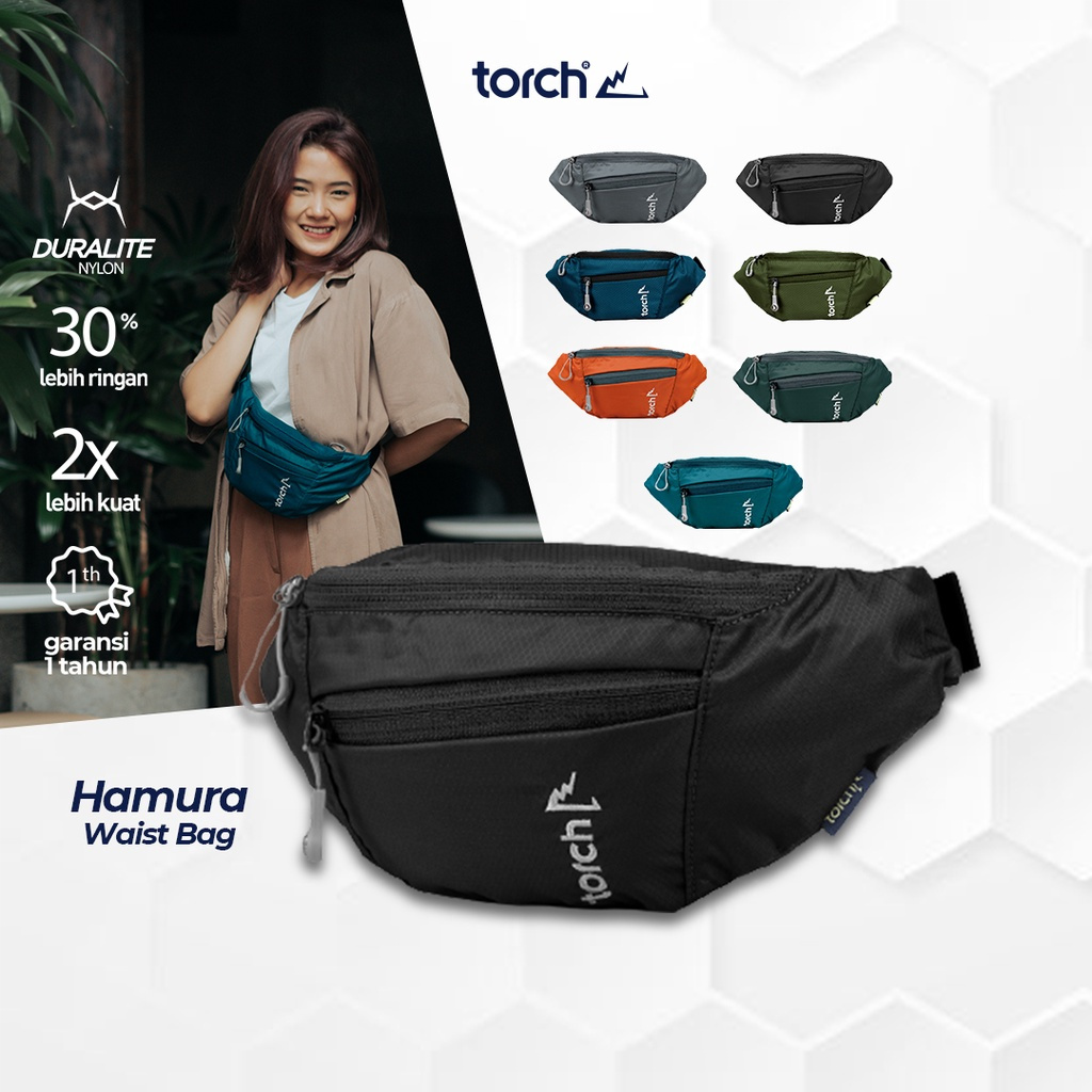 Waist Bag Torch / Tas Pinggang / Tas Selempang Pria Torch Hamura