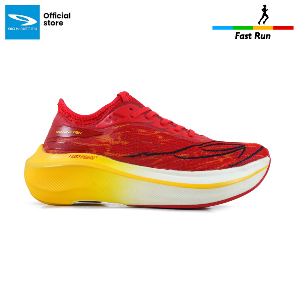 910 Nineten Haze Veloce Sepatu Lari - Merah/Putih/Orange